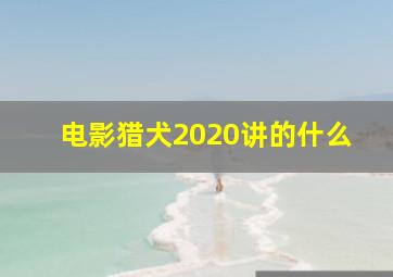 电影猎犬2020讲的什么