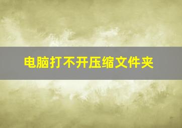 电脑打不开压缩文件夹