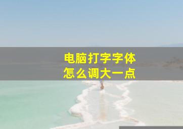 电脑打字字体怎么调大一点