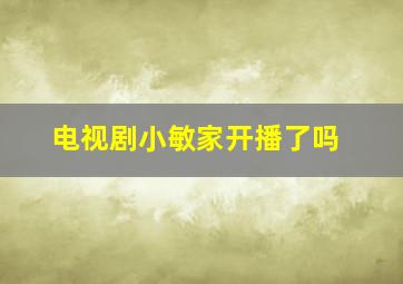 电视剧小敏家开播了吗