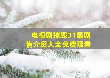 电视剧摧毁31集剧情介绍大全免费观看