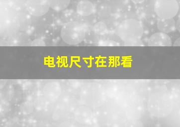 电视尺寸在那看