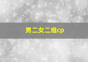 男二女二组cp