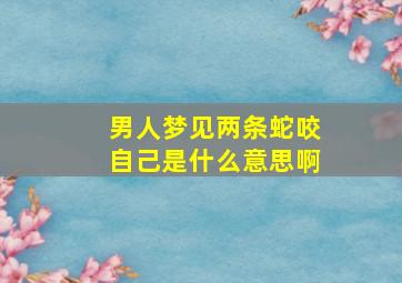 男人梦见两条蛇咬自己是什么意思啊