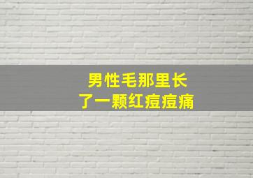 男性毛那里长了一颗红痘痘痛