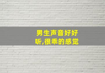 男生声音好好听,很乖的感觉