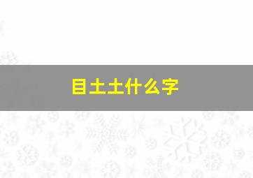 目土土什么字