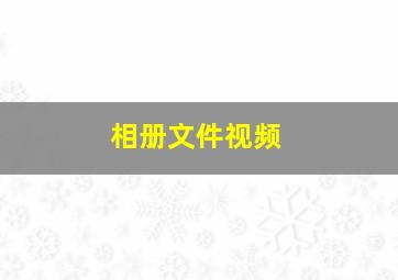 相册文件视频