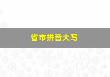 省市拼音大写