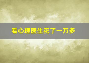 看心理医生花了一万多