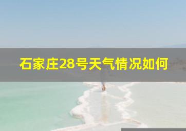 石家庄28号天气情况如何