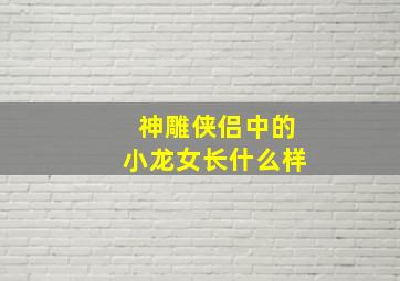 神雕侠侣中的小龙女长什么样