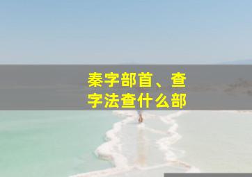 秦字部首、查字法查什么部