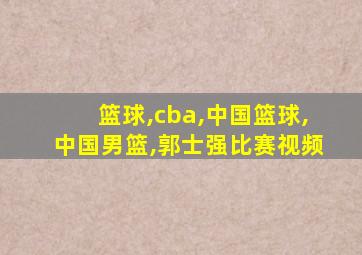 篮球,cba,中国篮球,中国男篮,郭士强比赛视频