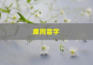 糜同音字