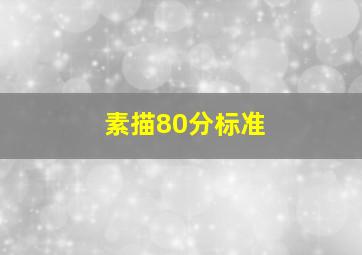 素描80分标准