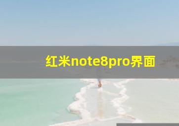 红米note8pro界面