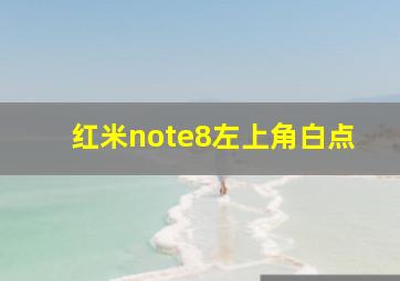 红米note8左上角白点