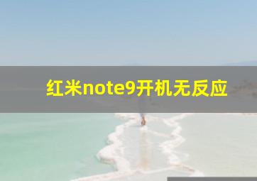 红米note9开机无反应