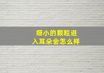 细小的颗粒进入耳朵会怎么样