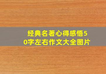 经典名著心得感悟50字左右作文大全图片