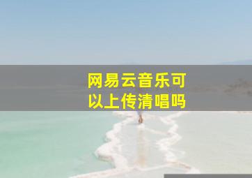 网易云音乐可以上传清唱吗