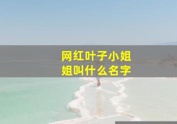 网红叶子小姐姐叫什么名字