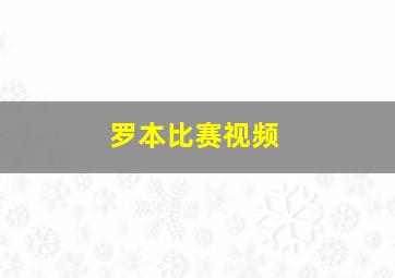 罗本比赛视频