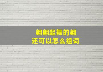 翩翩起舞的翩还可以怎么组词