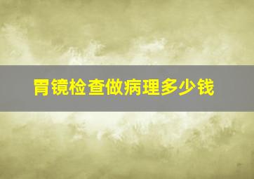 胃镜检查做病理多少钱