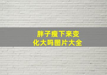 胖子瘦下来变化大吗图片大全