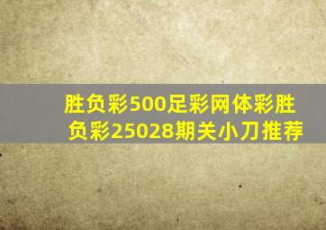 胜负彩500足彩网体彩胜负彩25028期关小刀推荐