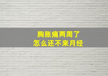 胸胀痛两周了怎么还不来月经