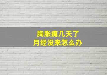 胸胀痛几天了月经没来怎么办