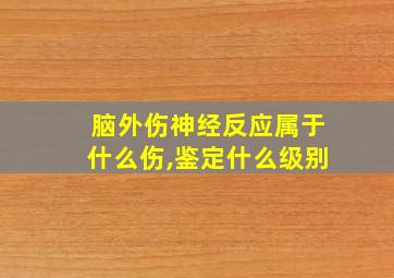 脑外伤神经反应属于什么伤,鉴定什么级别