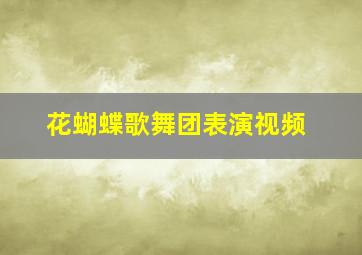 花蝴蝶歌舞团表演视频