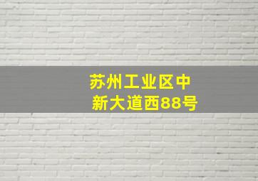 苏州工业区中新大道西88号