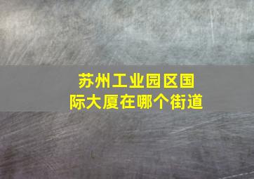 苏州工业园区国际大厦在哪个街道