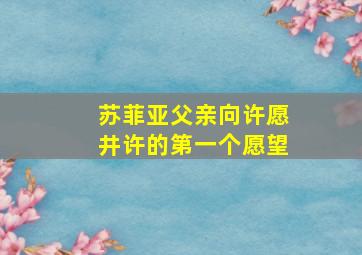 苏菲亚父亲向许愿井许的第一个愿望