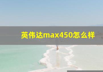 英伟达max450怎么样