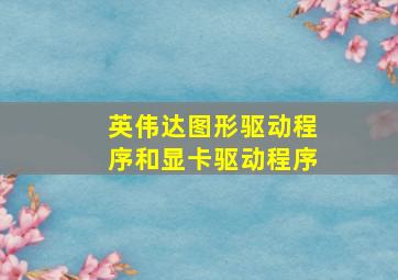 英伟达图形驱动程序和显卡驱动程序