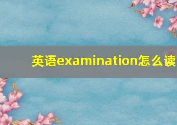 英语examination怎么读