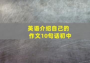 英语介绍自己的作文10句话初中