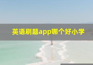 英语刷题app哪个好小学