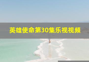 英雄使命第30集乐视视频