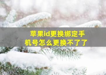 苹果id更换绑定手机号怎么更换不了了