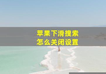 苹果下滑搜索怎么关闭设置