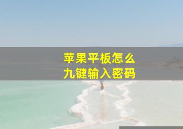 苹果平板怎么九键输入密码