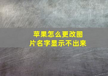 苹果怎么更改图片名字显示不出来