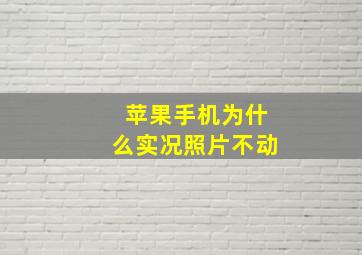 苹果手机为什么实况照片不动